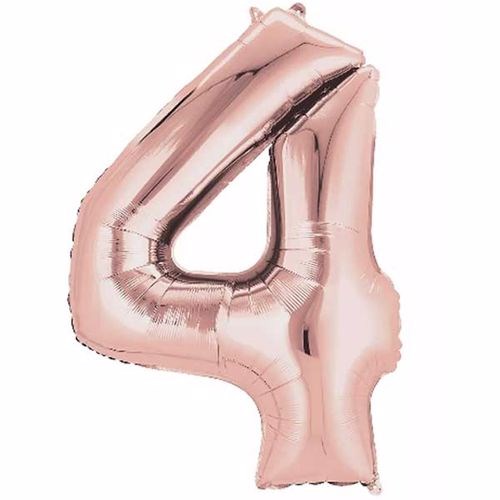 4 Rakam Rose Folyo Balon 76 cm