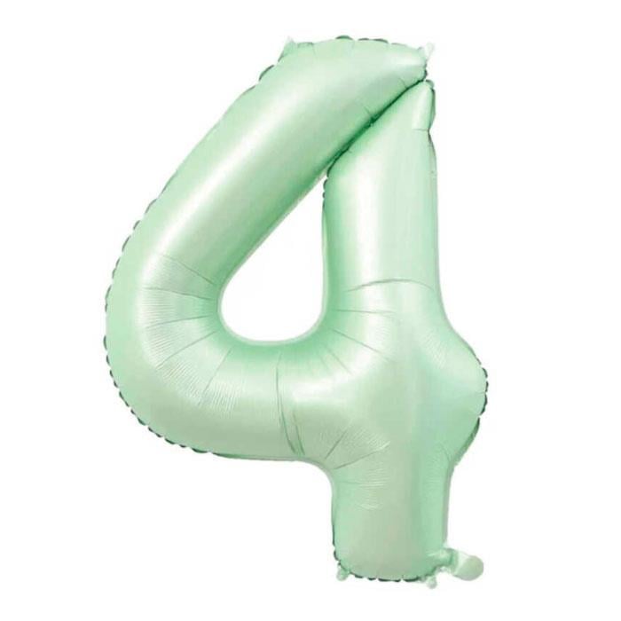 Su Yeşili Rakam Folyo Balon 100 cm4 Rakam Su Yeşili Folyo Balon 100 cm