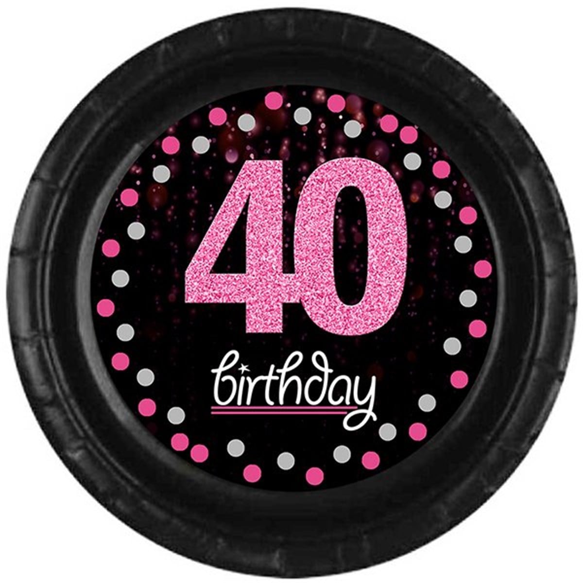 40 Yaş Fuşya Tabak