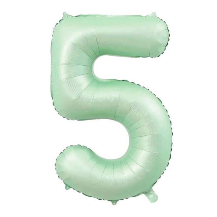 Su Yeşili Rakam Folyo Balon 100 cm5 Rakam Su Yeşili Folyo Balon 100 cm