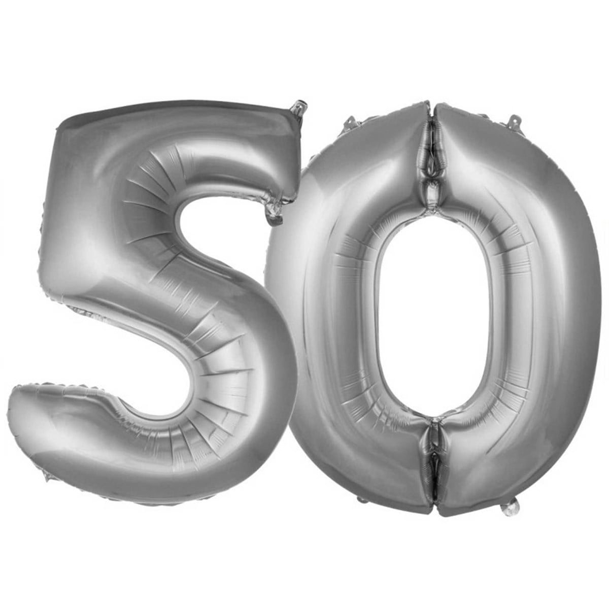 50 Yaş Balonu Gümüş Renk 90 cm