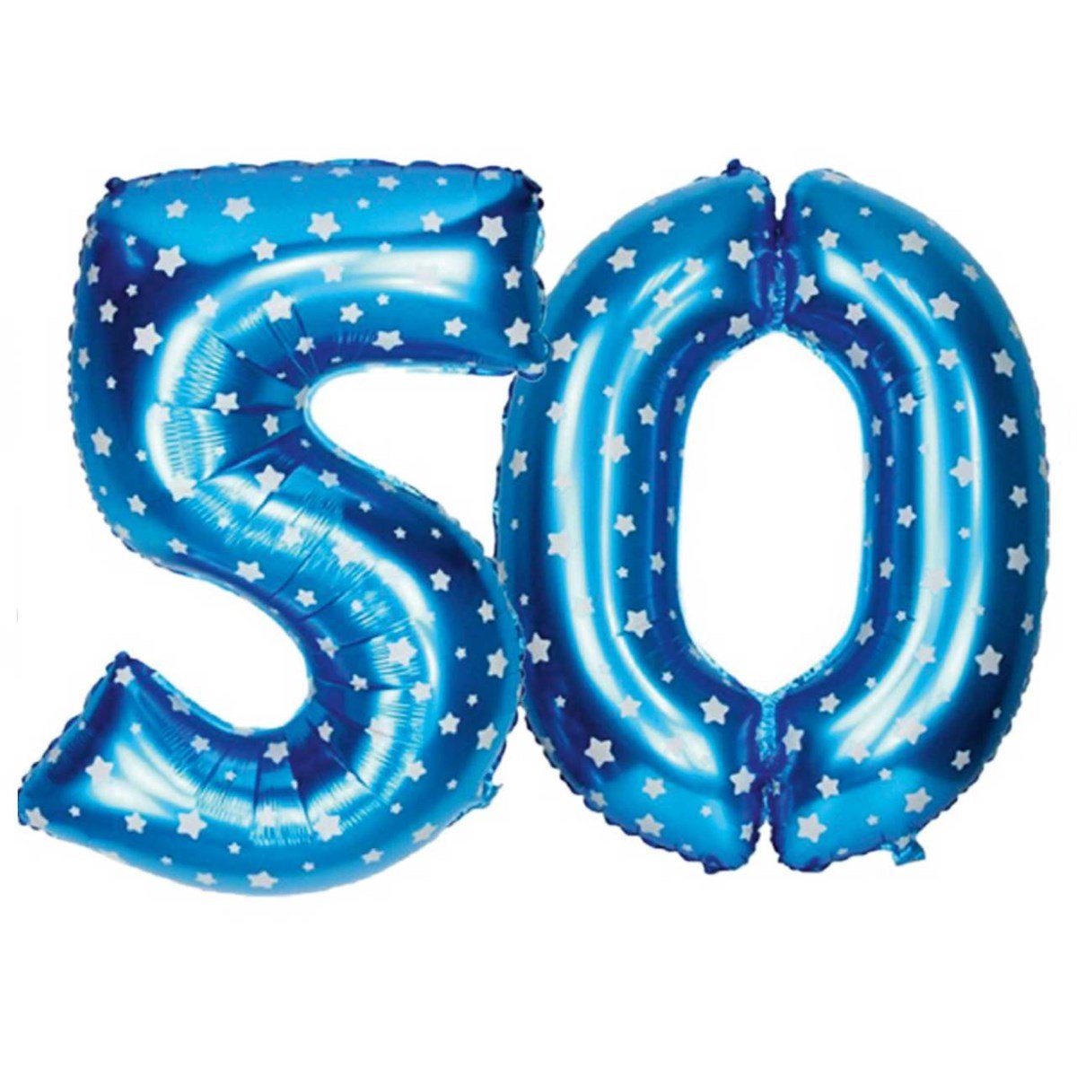 50 Yaş Balonu Mavi Puanlı 90 cm