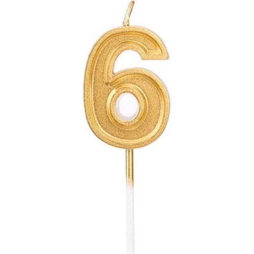6 Rakam Gold Renk Mum