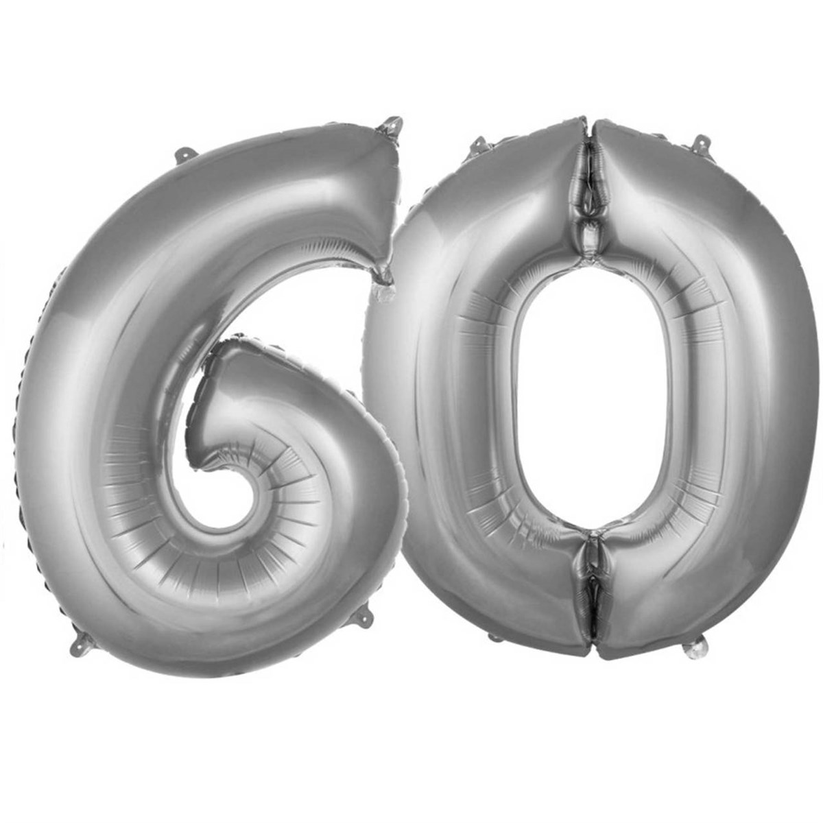60 Yaş Balonu Gümüş Renk 90 cm