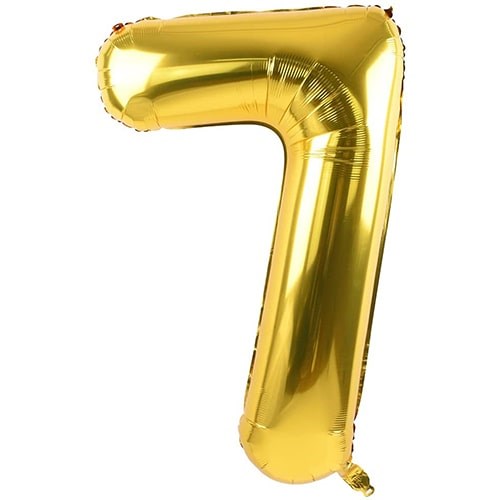 7 Rakam Folyo Gold Renk  Balon Küçük 35 cm