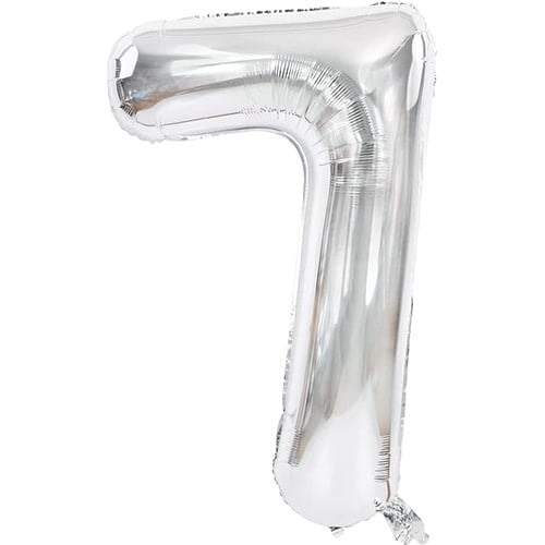 7 Rakam Folyo Gümüş Balon Küçük 35 cm