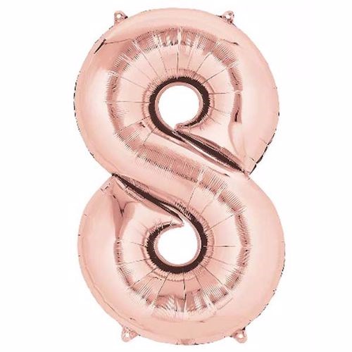 8 Rakam Rose Folyo Balon 76 cm