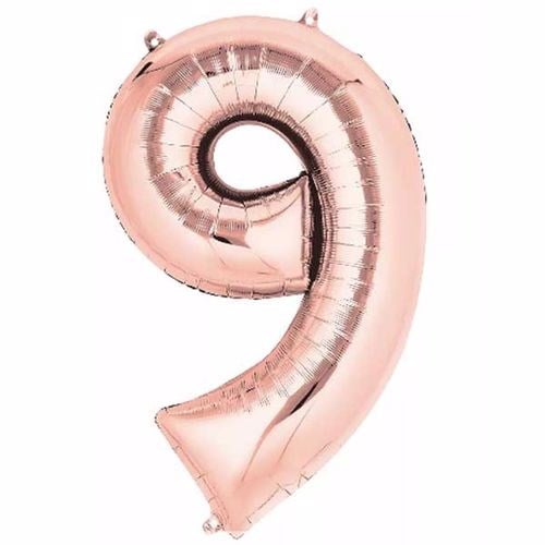 9 Rakam Rose Folyo Balon 76 cm