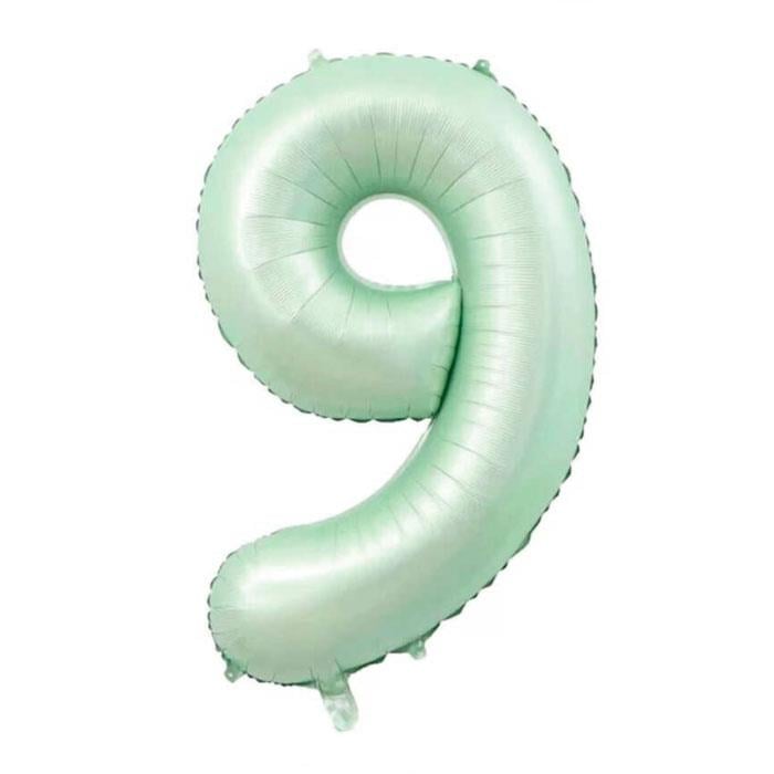 Su Yeşili Rakam Folyo Balon 100 cm9 Rakam Su Yeşili Folyo Balon 100 cm