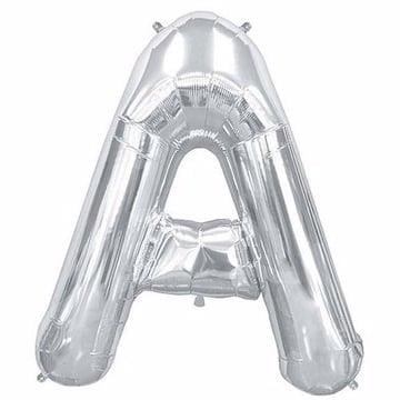 Gümüş Renk 76 cm A Harf Folyo Balon Gümüş 76 cm
