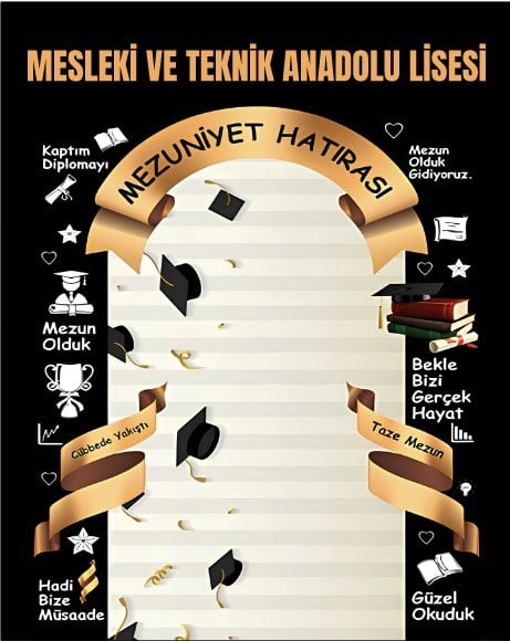 MezuniyetArka Fon Mezuniyet  Afişi