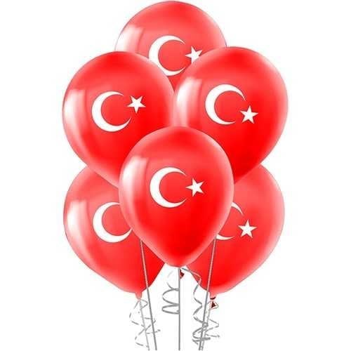 Ay Yıldızlı Lateks Balon 100 Adet