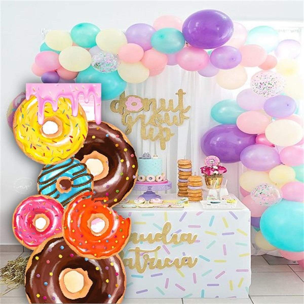 Ayaklı Donut Dekor Pano 54 x 95 Cm