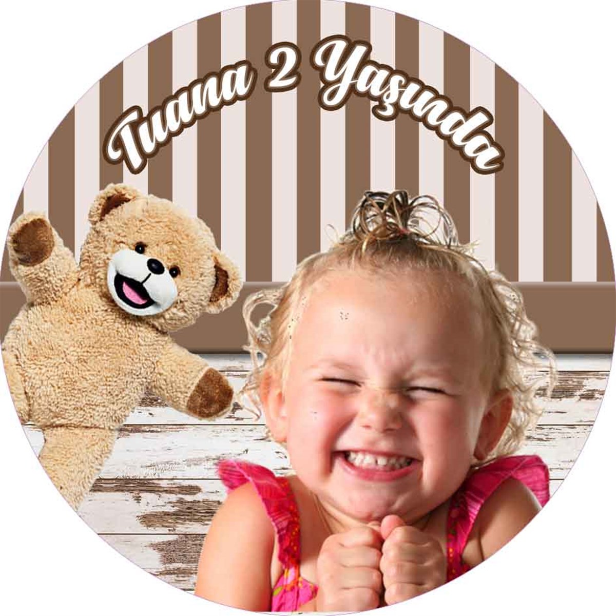 Ayıcık Kişiye Özel Sticker 24 Adet