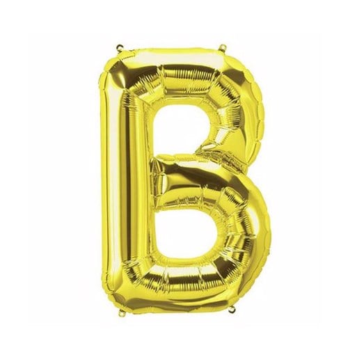 B Harf Folyo Gold Renk Balon Küçük 35 Cm