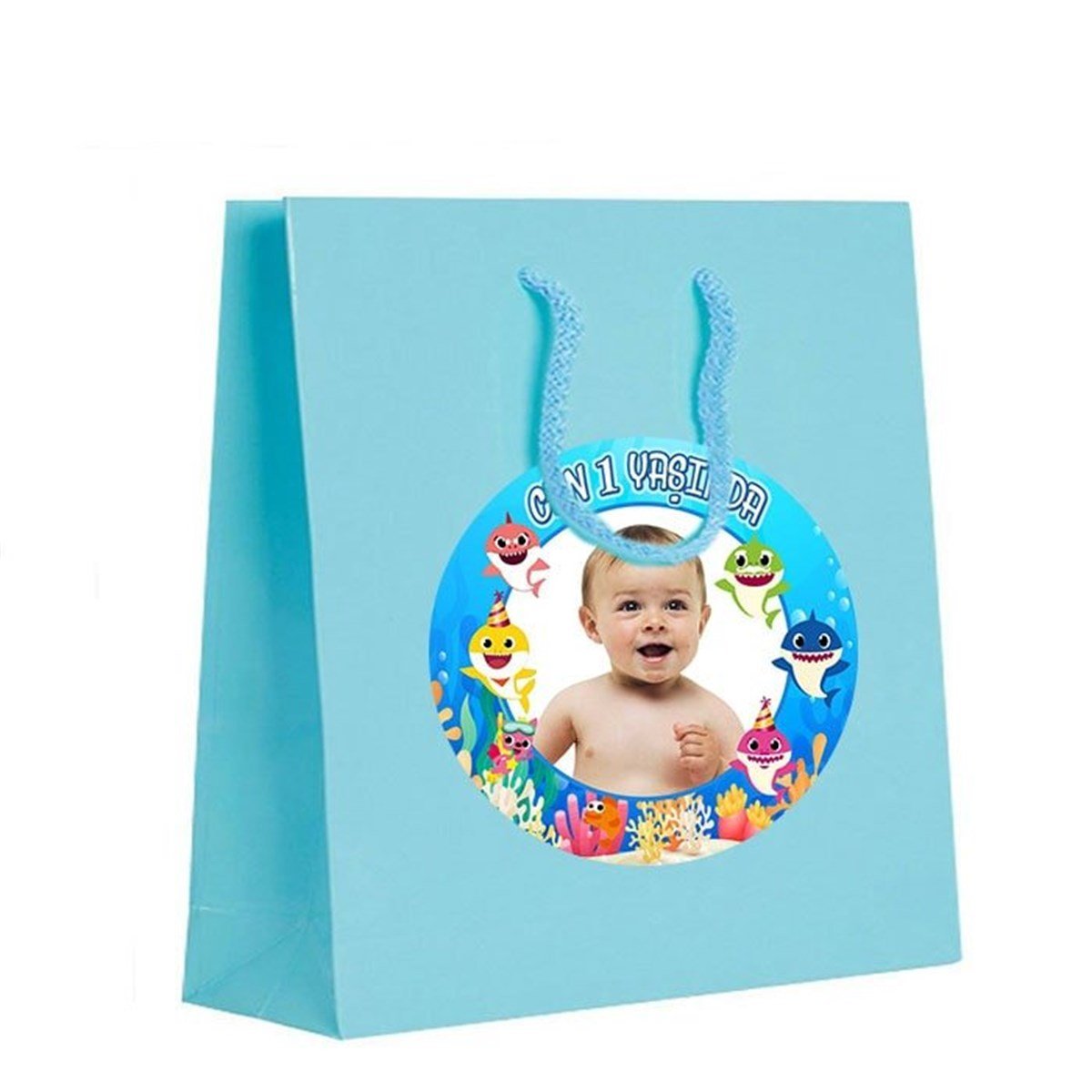 Baby Shark Kişiye Özel Hediye Çantası 10 Adet