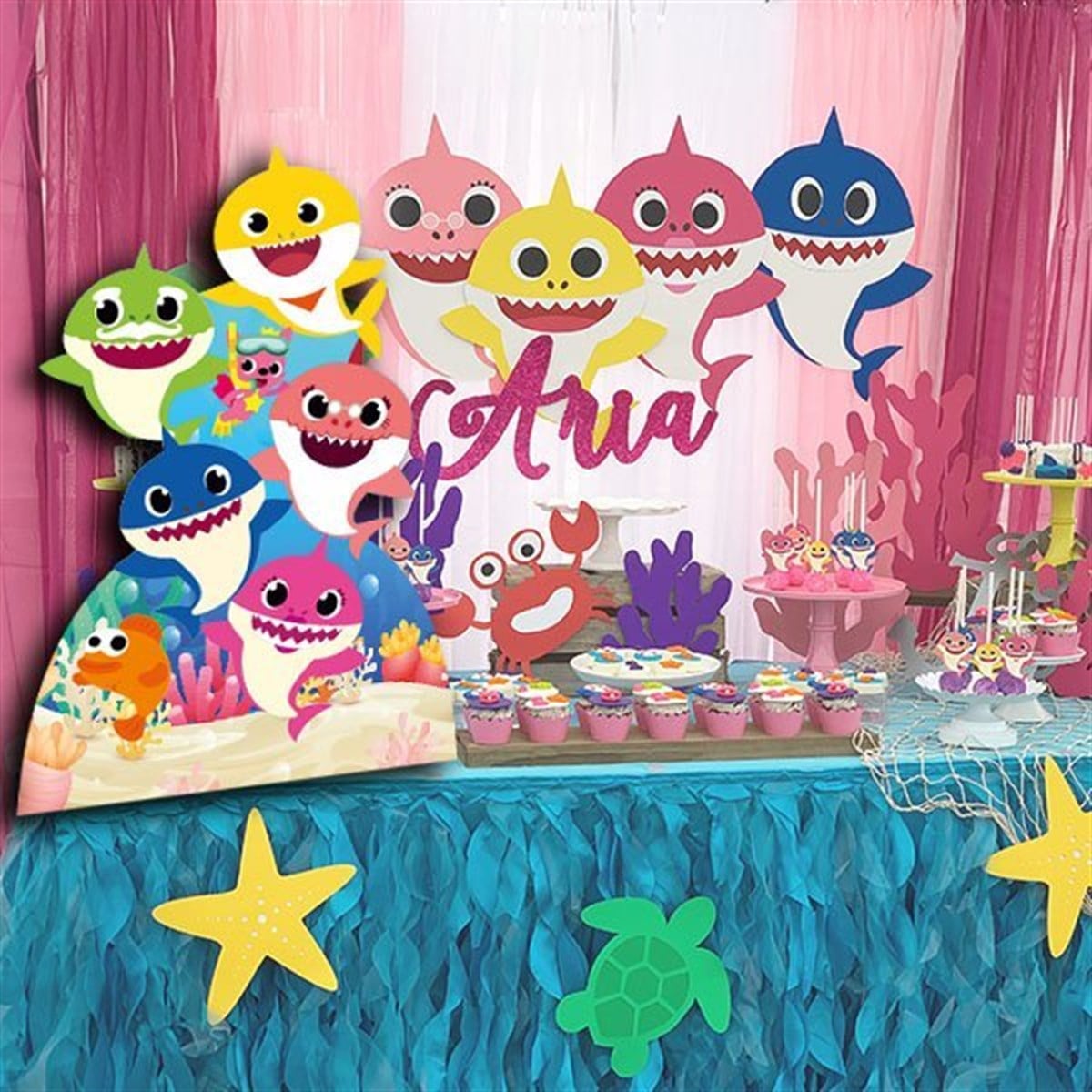 Baby Shark Masa Üstü Ayaklı Pano