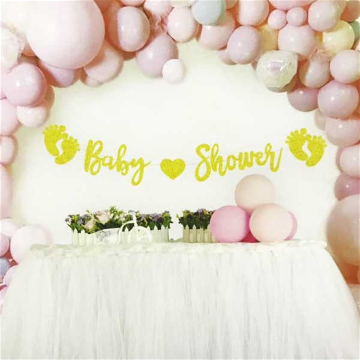 Baby Shower Banner Gold
