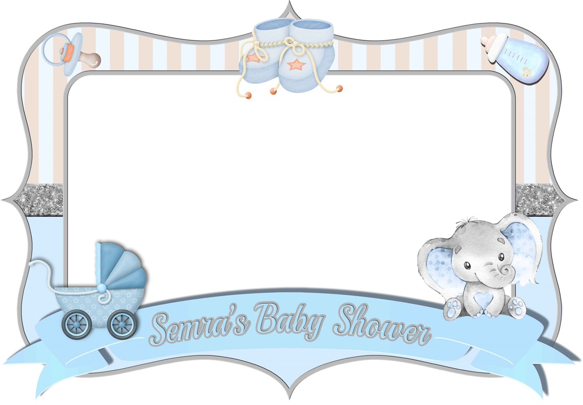 Baby Shower Erkek Kişiye Özel Çerçeve