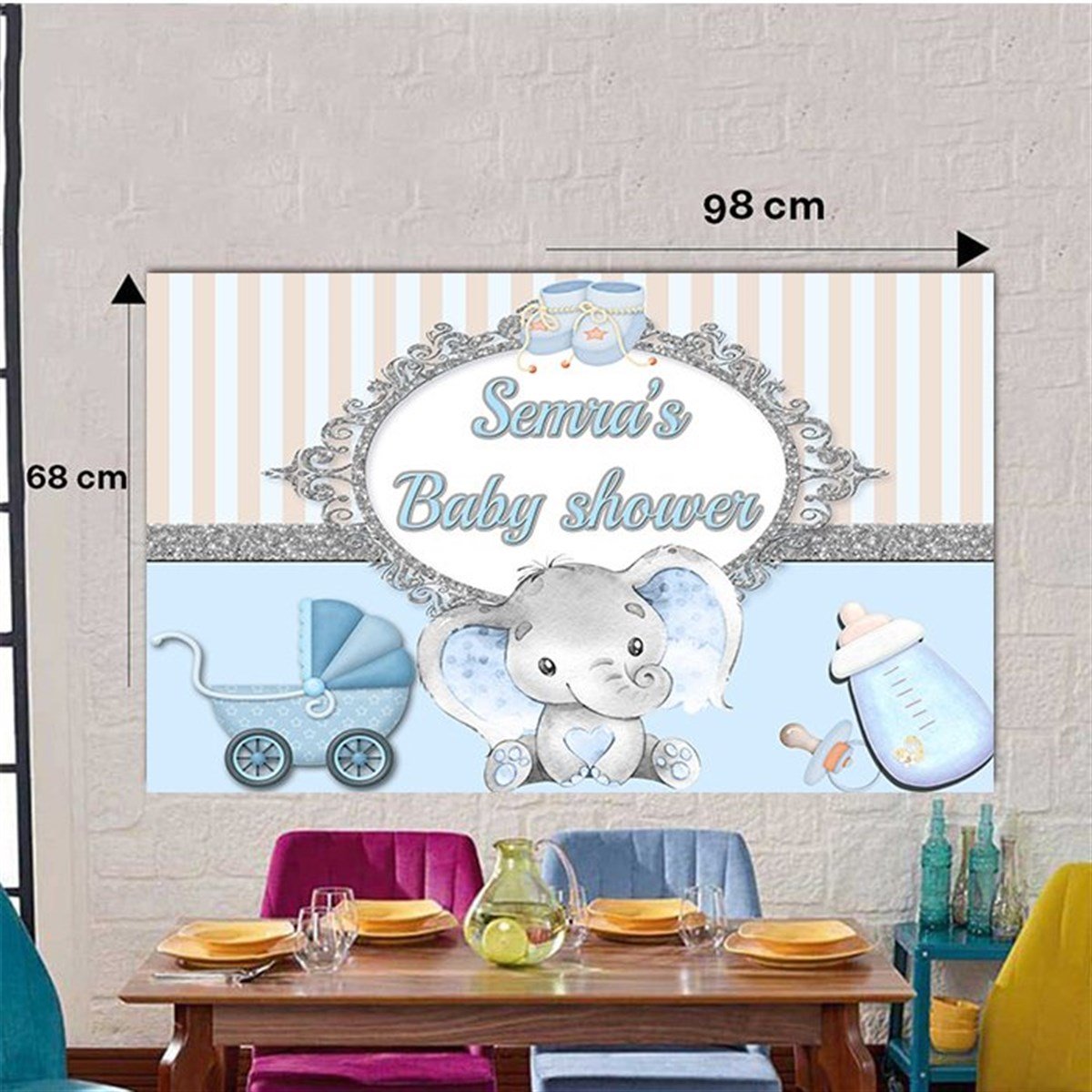 Baby Shower Erkek Kişiye Özel Duvar Panosu