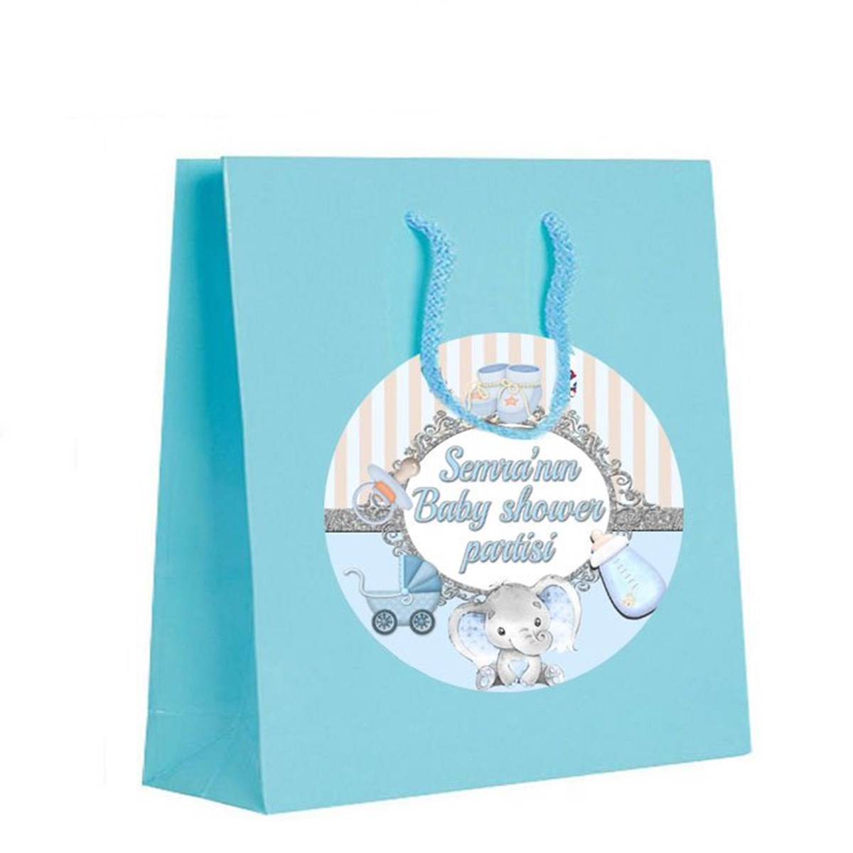 Baby Shower Erkek Kişiye Özel Parti Çantası 10 Adet