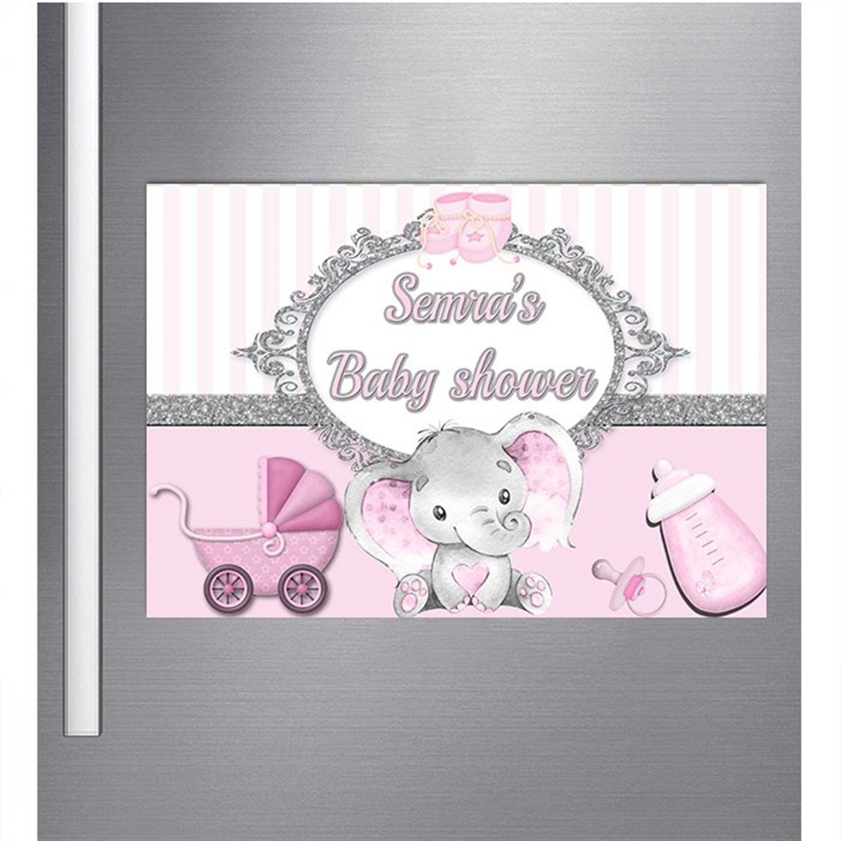 Baby Shower Kız Kişiye Özel Magnet 18 Adet