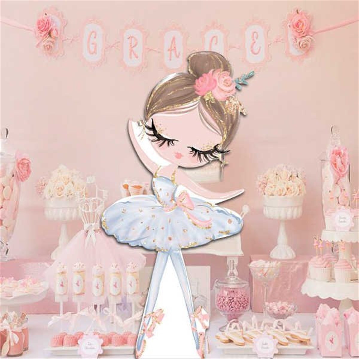 Balerin Masa Üstü Ayaklı Pano