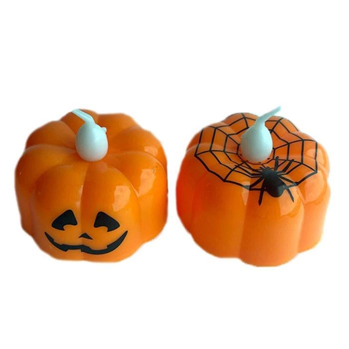 Halloween SüsleriBalkabağı Dekor Led Mum 2'li