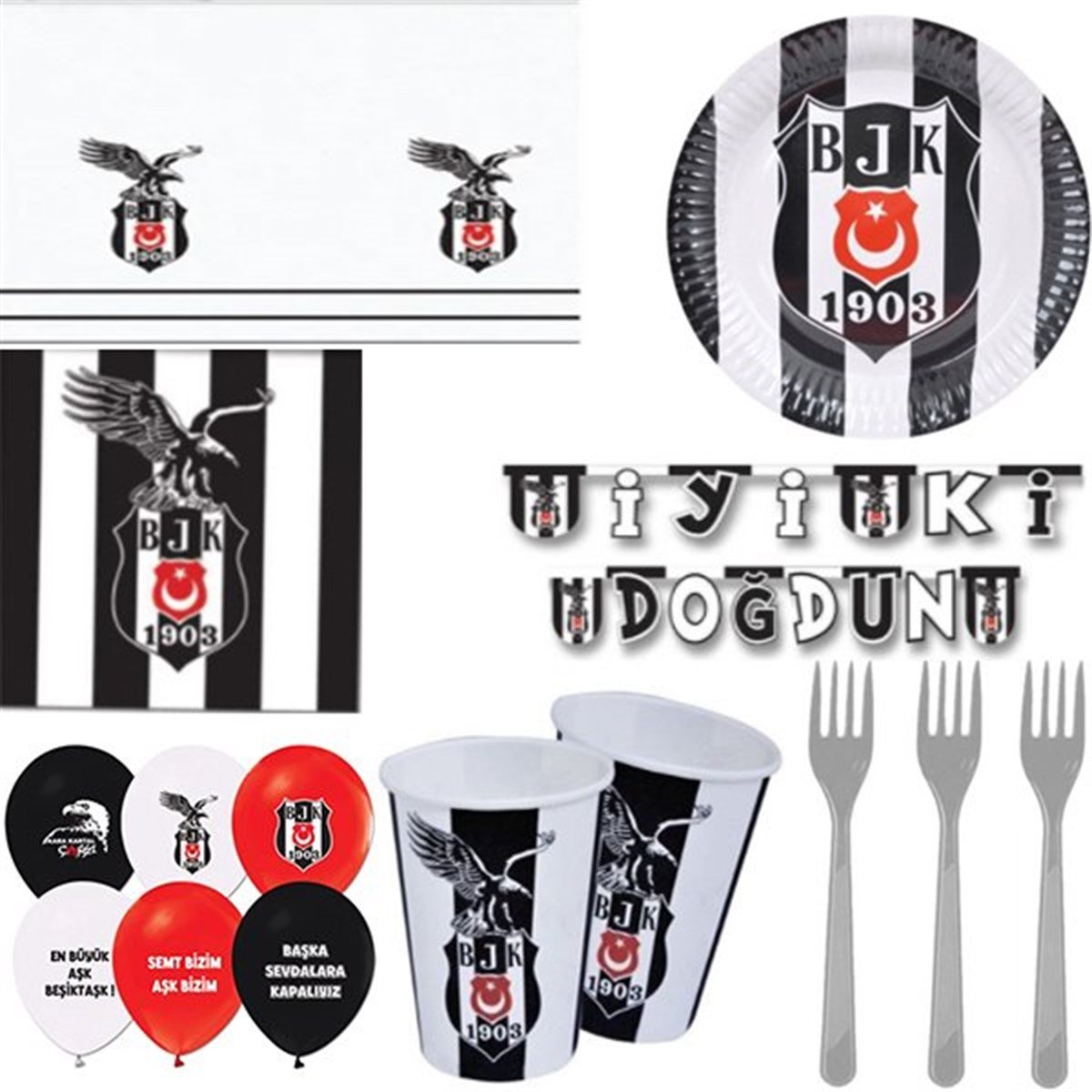 Beşiktaş 8 Kişilik Parti Seti