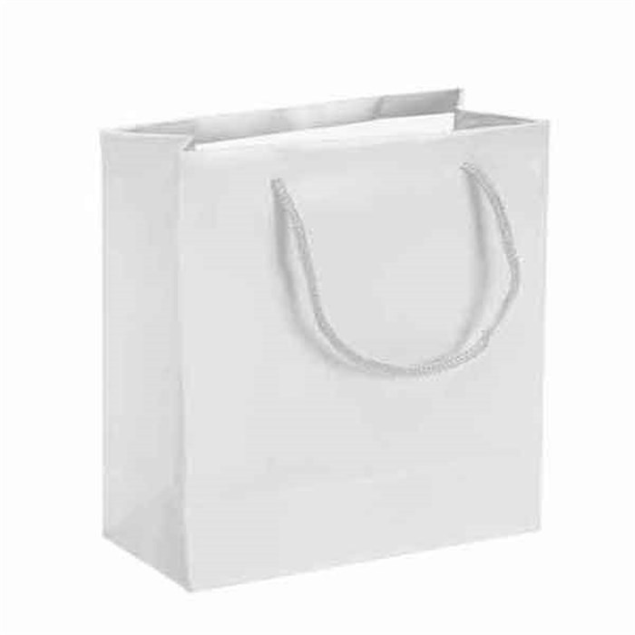 Beyaz Renk Karton Çanta 25 Adet 14 x 17 Cm