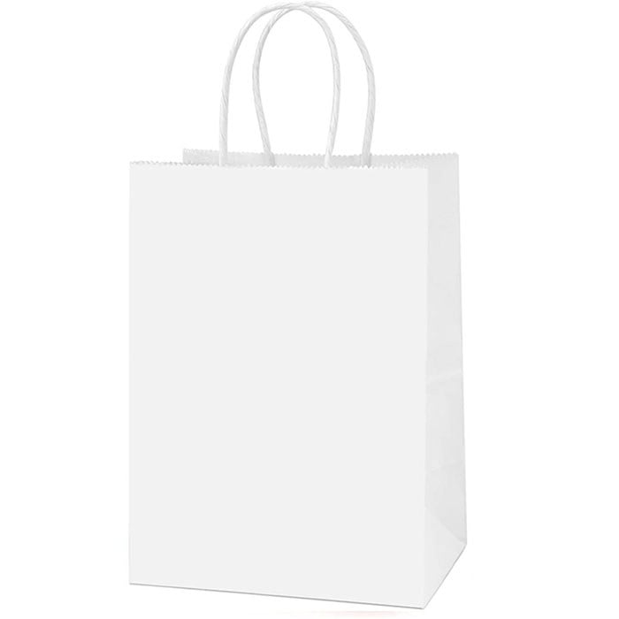 Beyaz Renkli Kraft Çanta 31 x 41 Cm 25 Adet