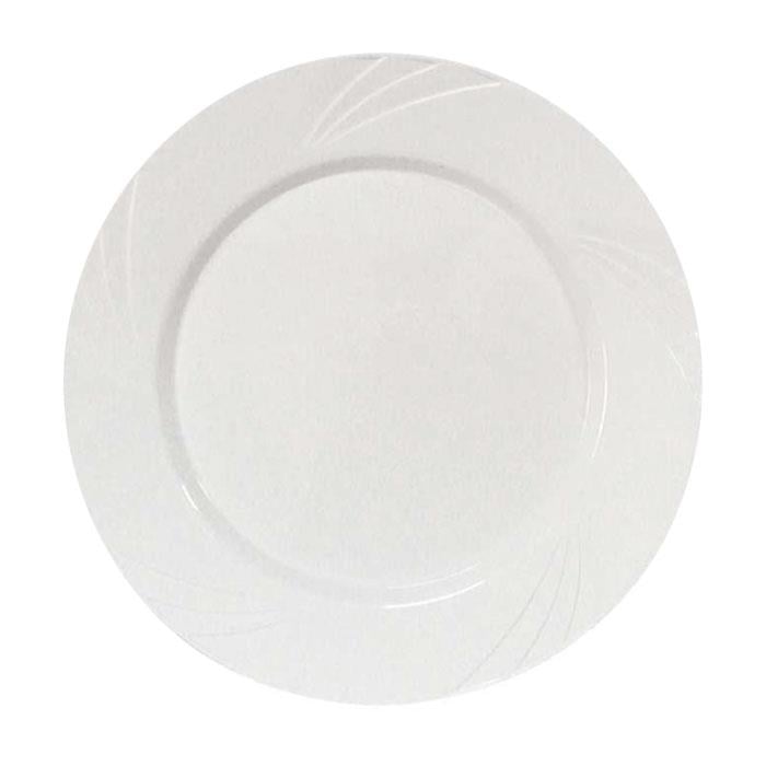 Plastik TabaklarBeyaz Yuvarlak Mika Tabak 26 cm 6 Adet