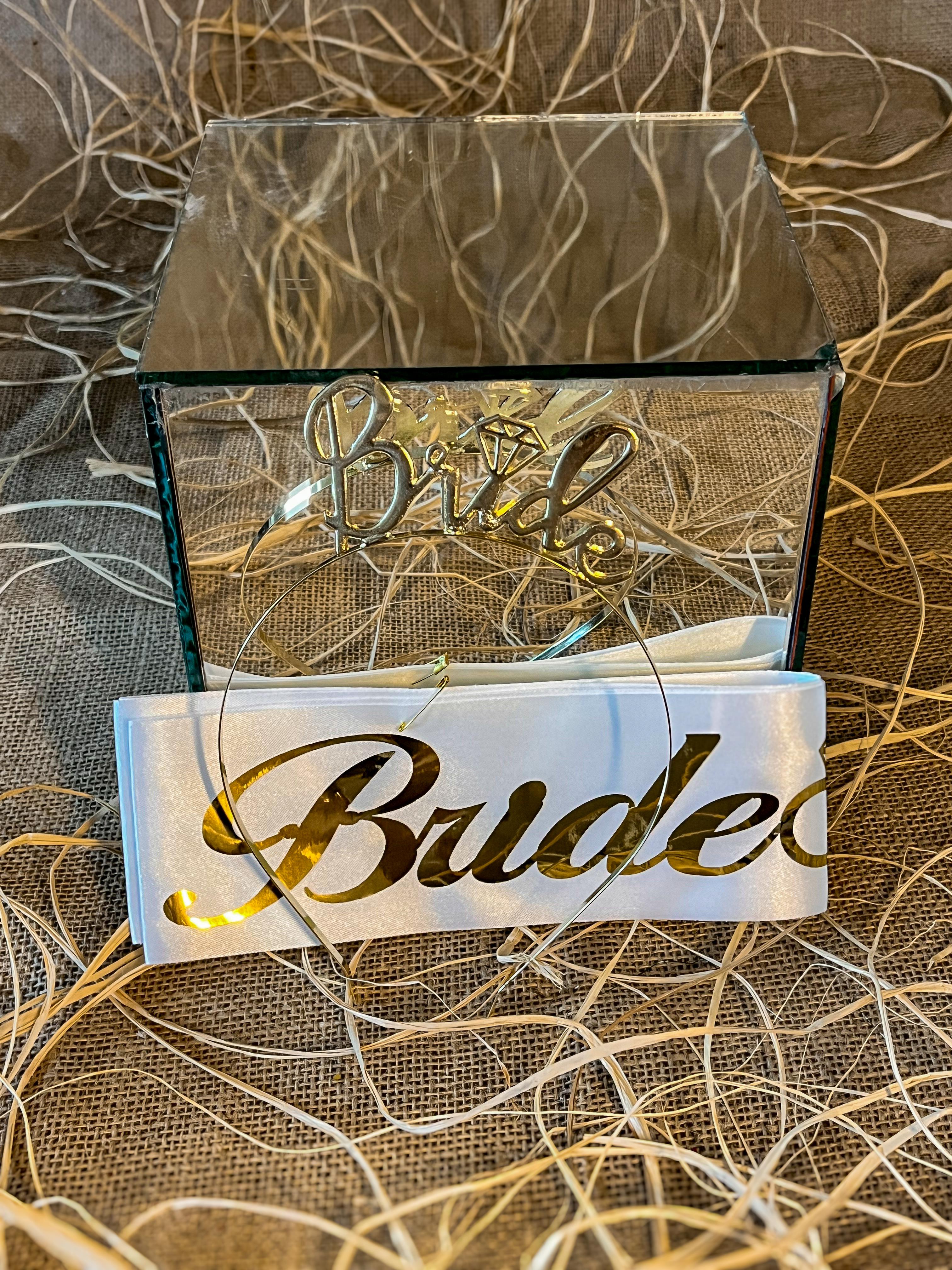 Bekarlığa Veda PartisiBride Gold Taç Kuşak Set