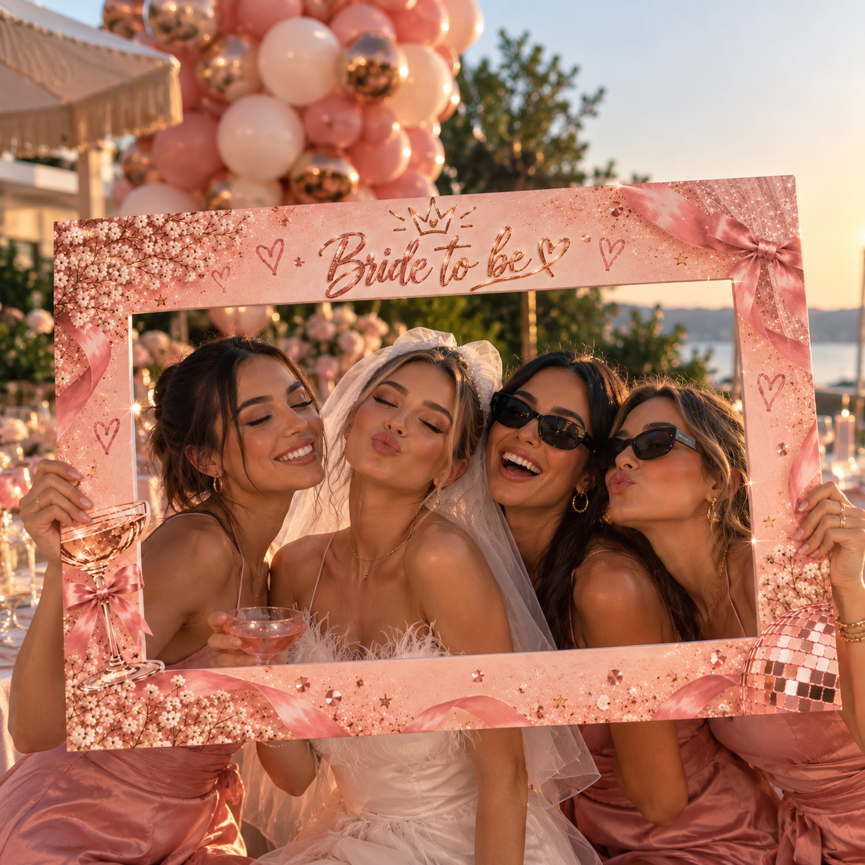 Bekarlığa Veda PartisiBride Rose Selfie Çerçevesi