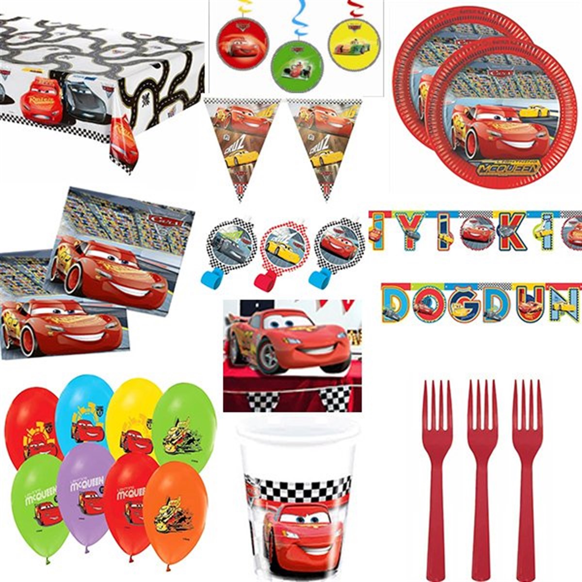 Cars 24 Kişilik Parti Seti
