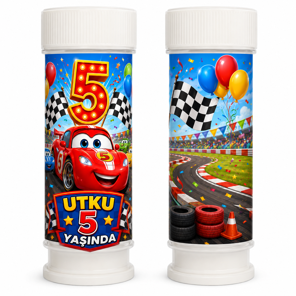 Cars KonseptiCars Kişiye Özel Köpük Baloncuk 8 Adet