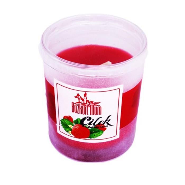 Doğum Günü MumlarıÇilek Kokulu Bardak Mum