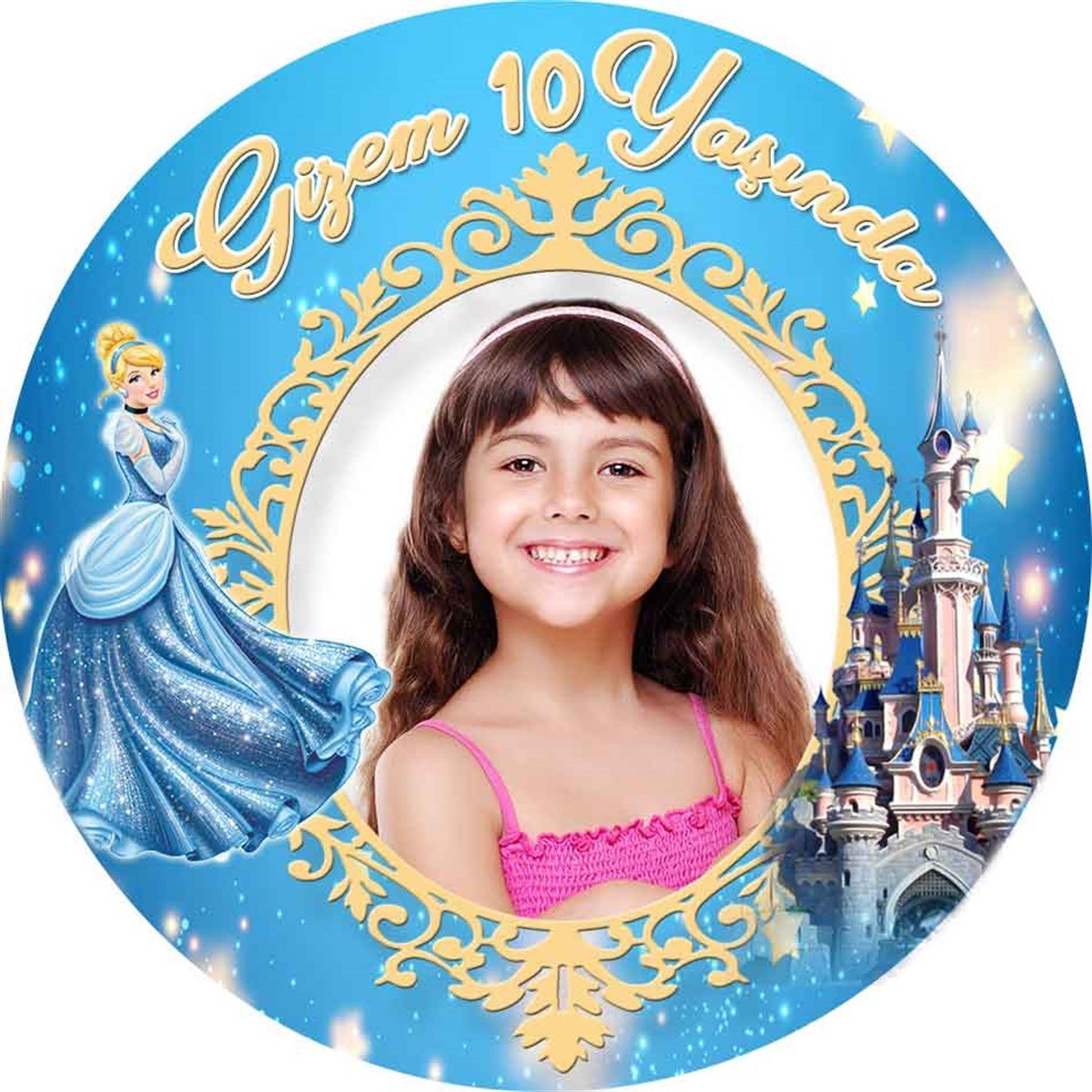 Cinderella Kişiye Özel Sticker 24 Adet