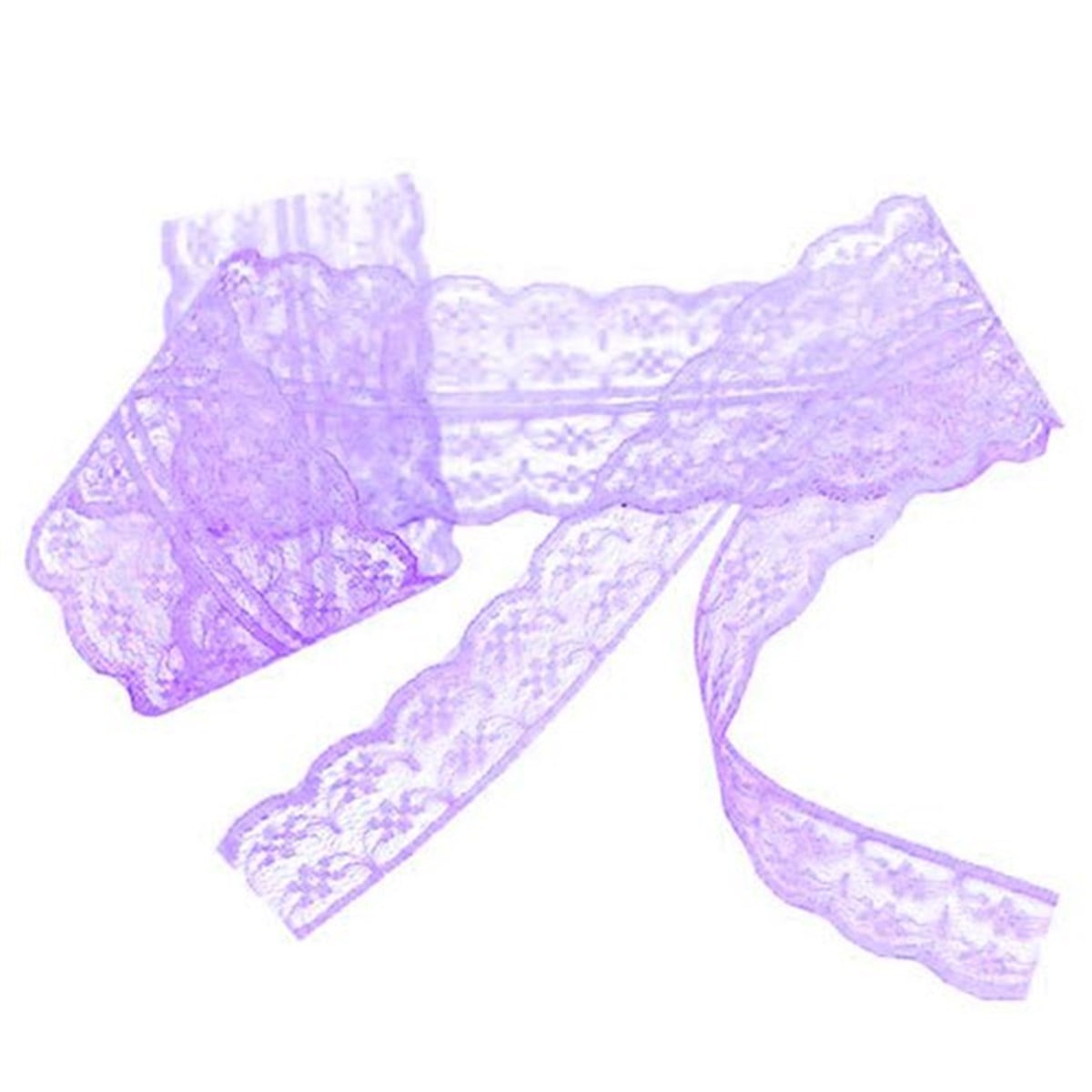 Dantel Şifon Kurdele 10 Mt Lila 4,5 Cm