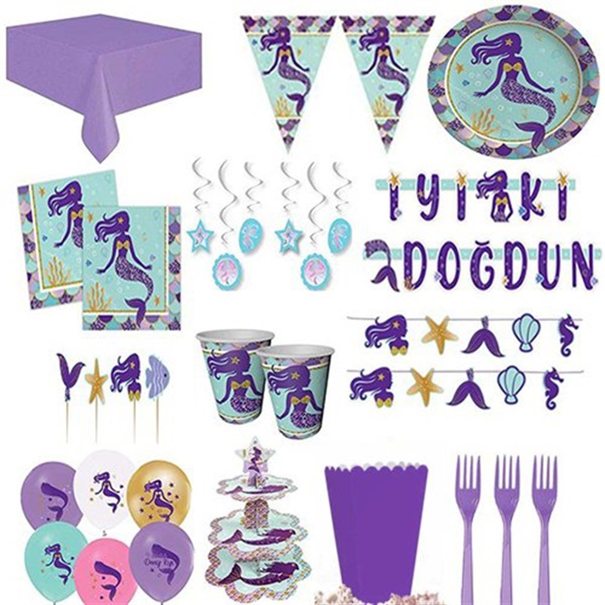 Deniz Kızı 24 Kişilik Parti Seti