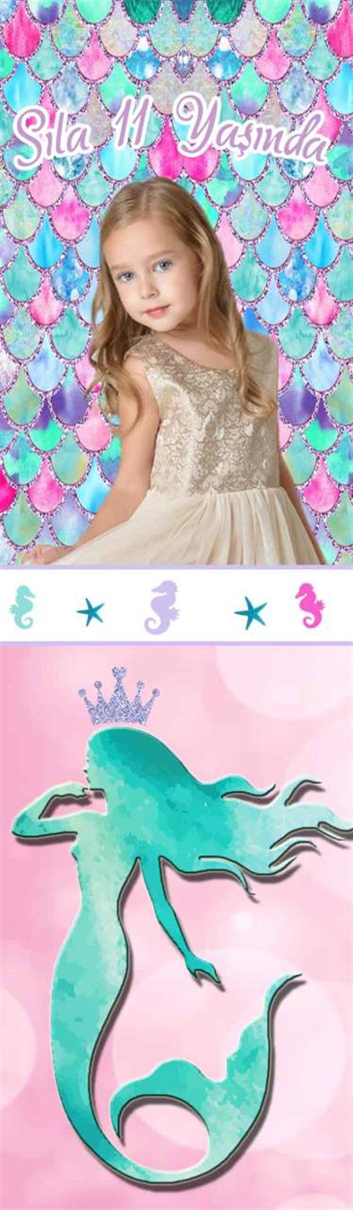 Deniz Kızı Kişiye Özel Kitap Ayracı 10 Adet