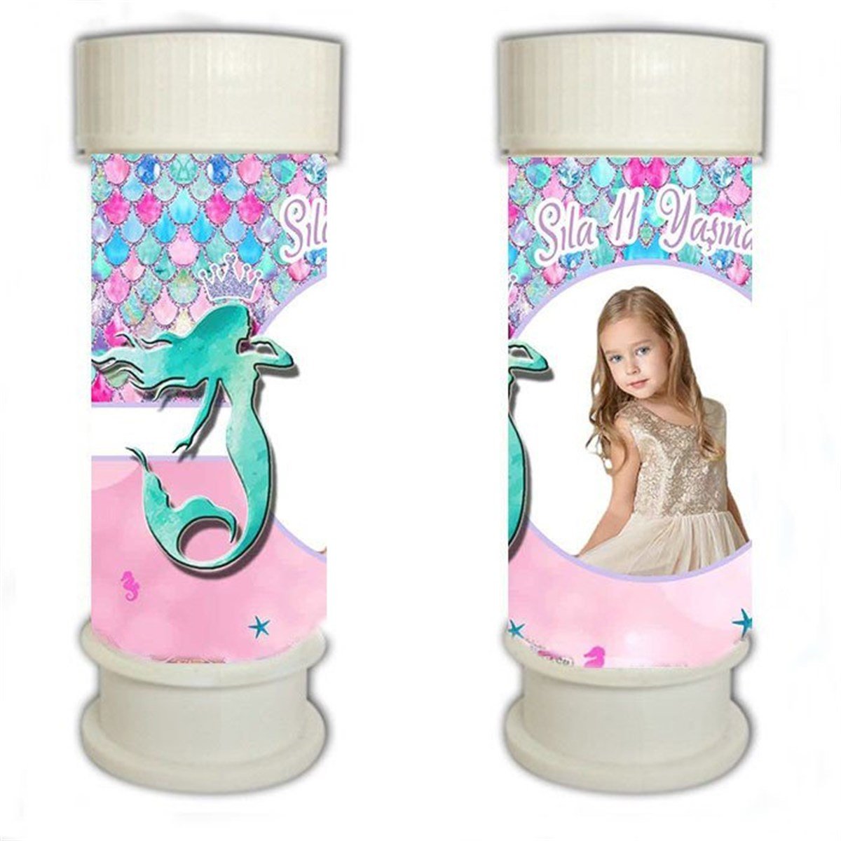 Deniz Kızı Kişiye Özel Köpük Baloncuk 8 Adet