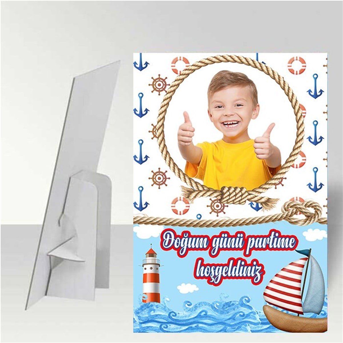 Denizci Temalı Kişiye Özel Ayaklı Pano