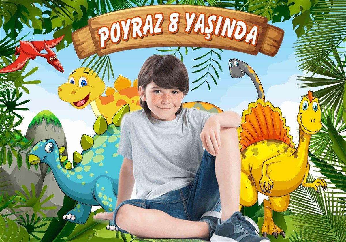 Dinozor Kişiye Özel Afiş