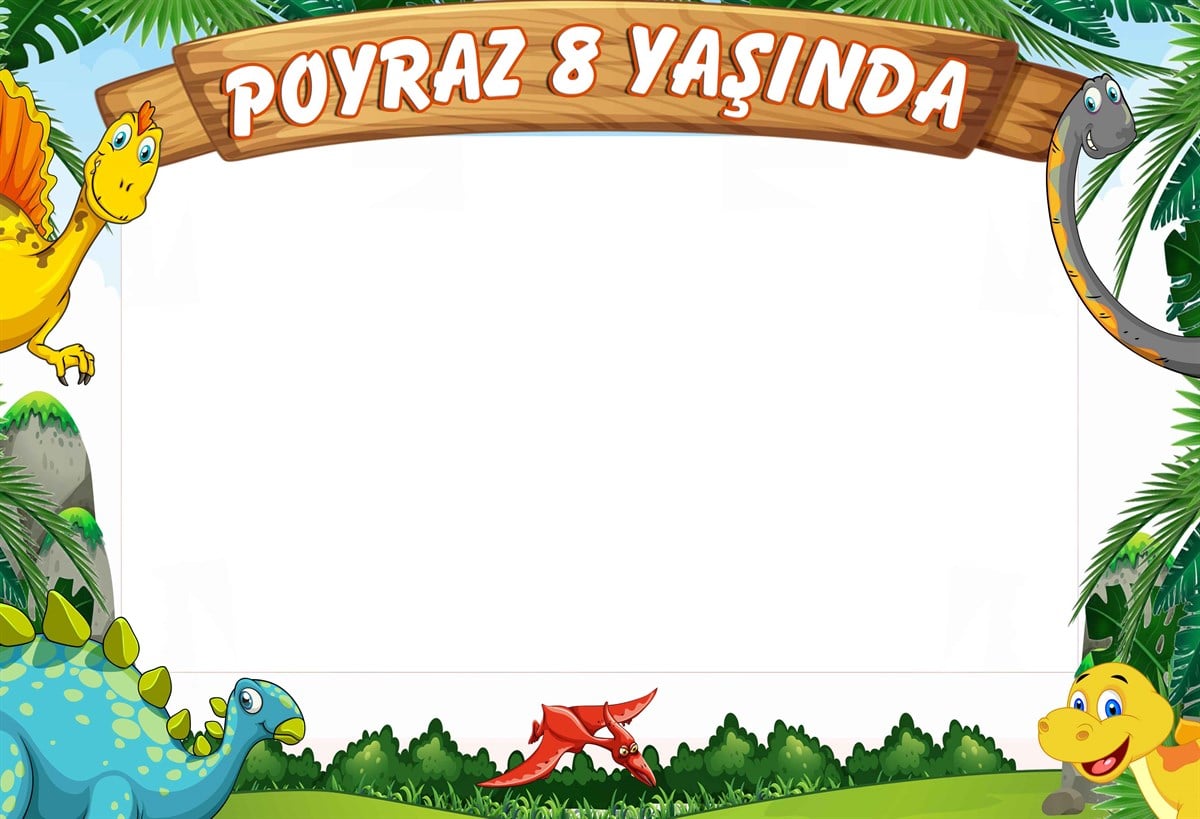Dinozor Kişiye Özel Çerçeve