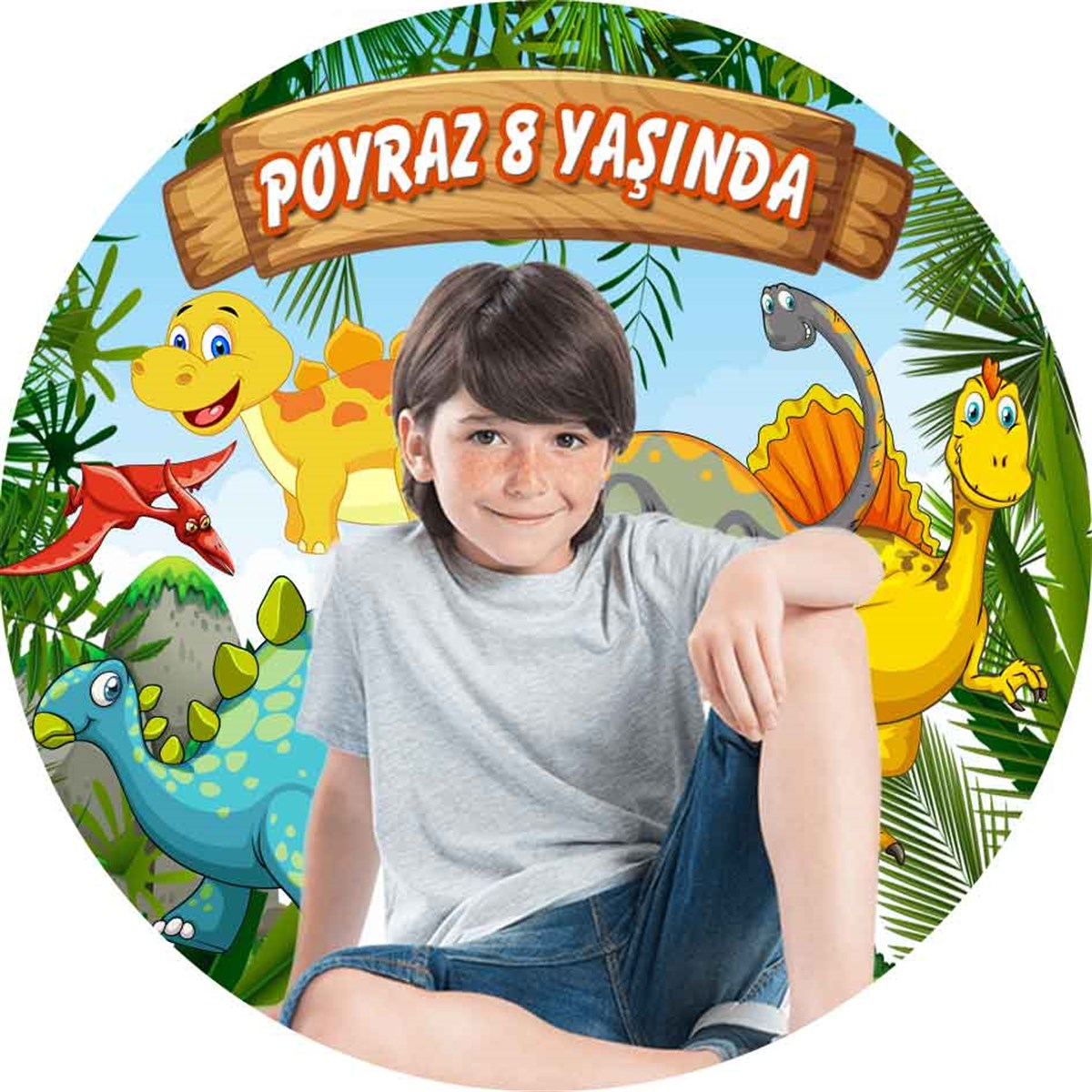 Dinozor Kişiye Özel Sticker 24 Adet