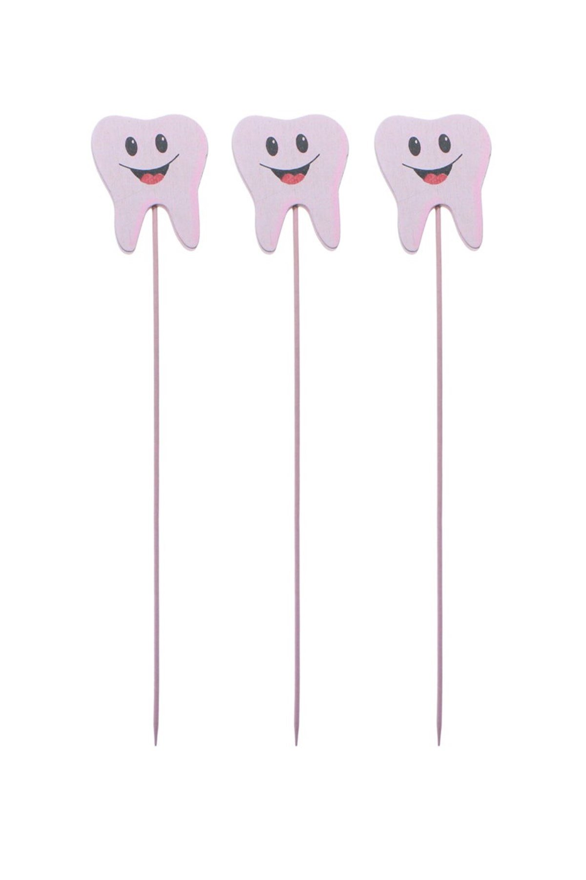 Diş Buğdayı Ahşap Çubuk Pembe 10 Adet