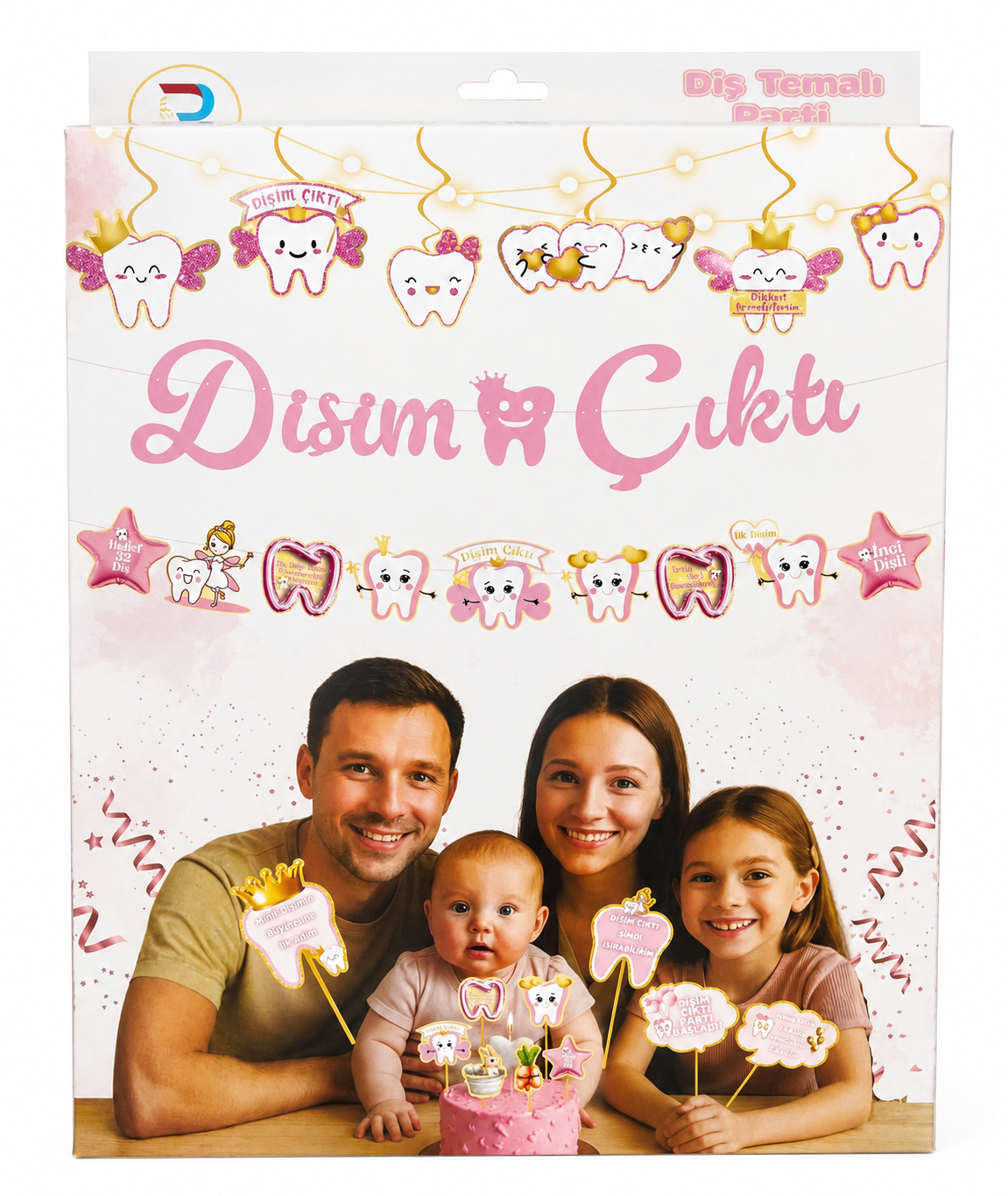 Diş Buğdayı Kız BebekDiş Buğdayı Pembe Parti Seti