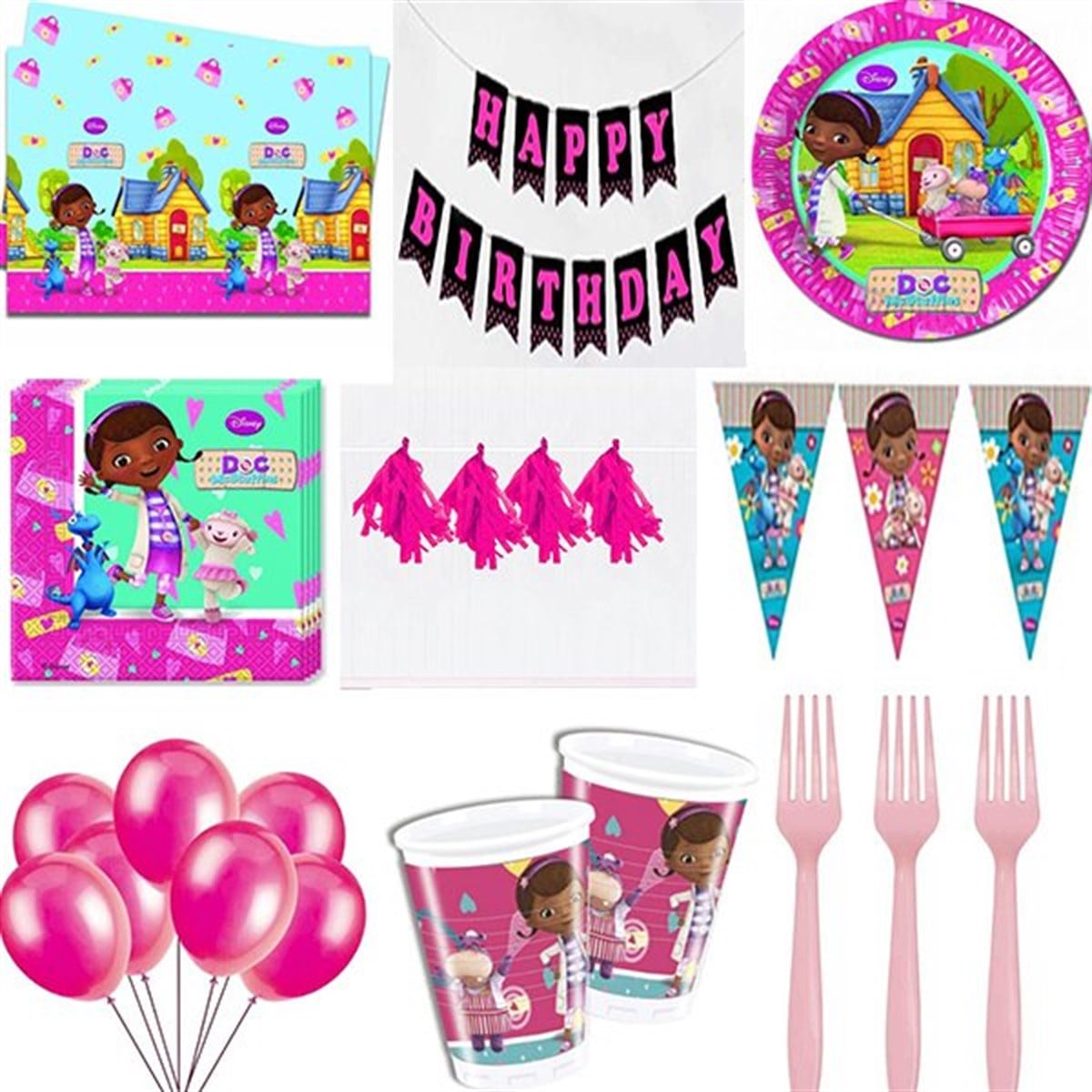 Doc Mcstuffins 16 Kişilik Parti Seti