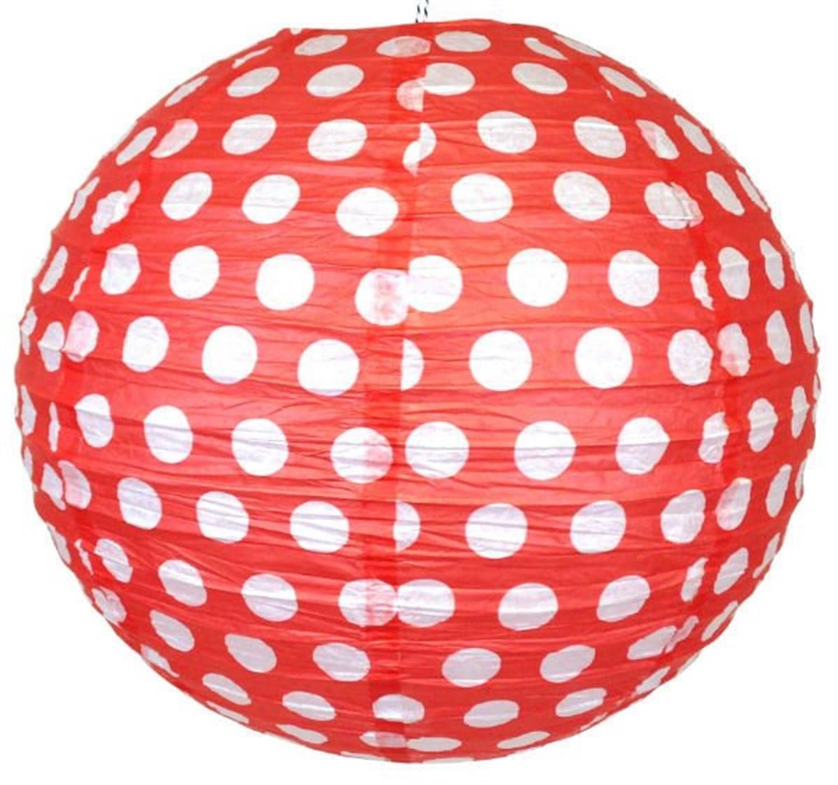 Fener Süs Kırmızı Puantiyeli 30 cm
